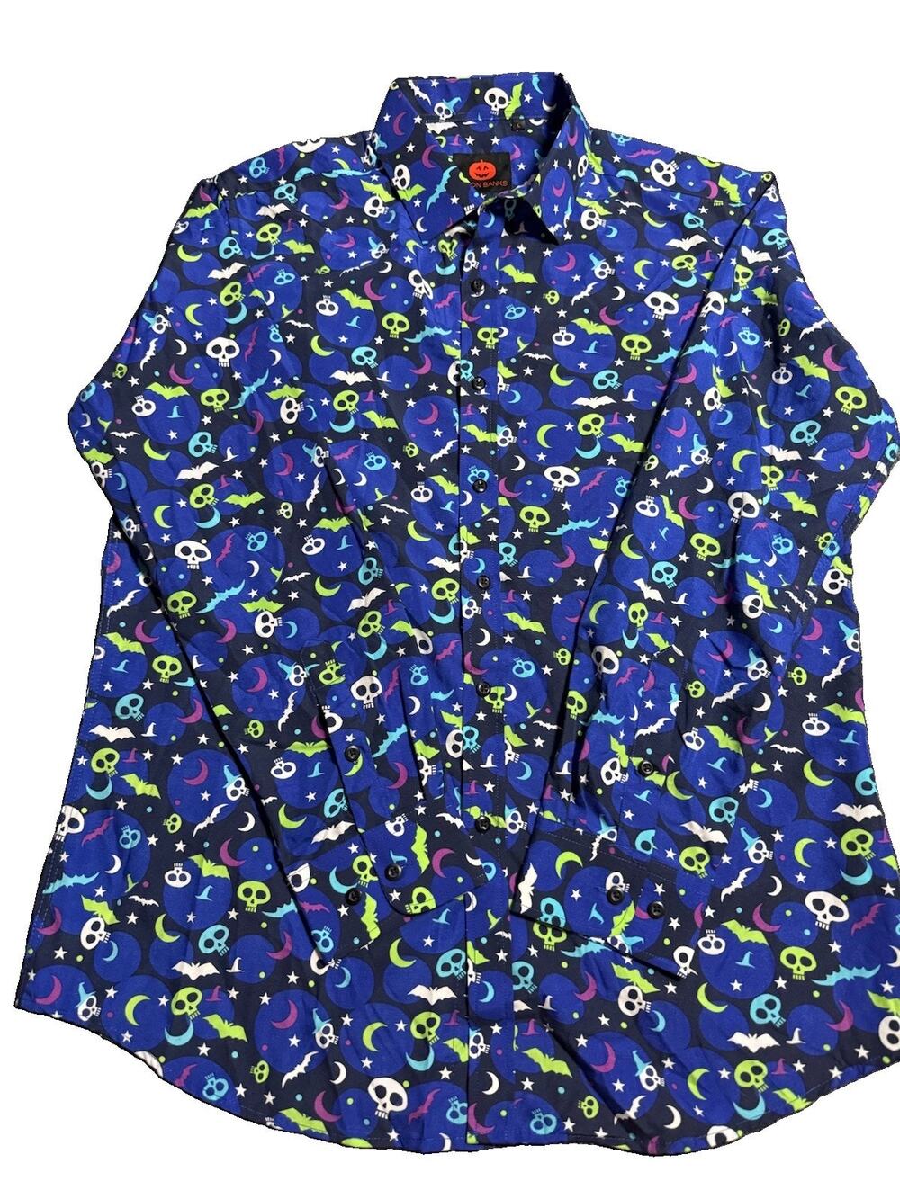 Simon Banks Halloween Button Down Long Sleeve Shirt Men’s Size Large